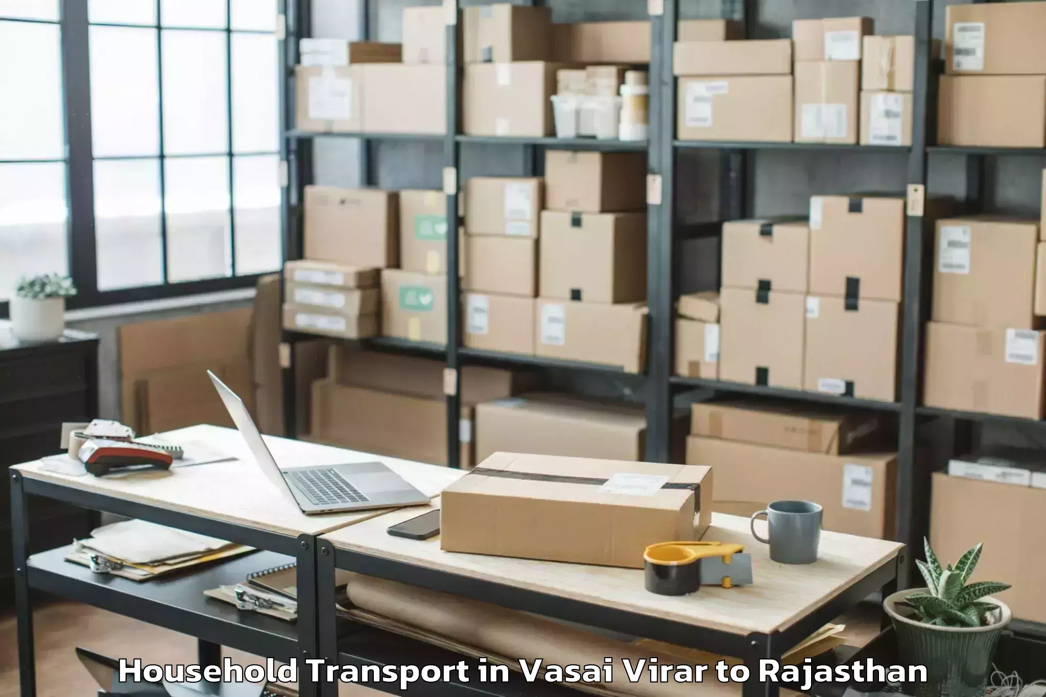 Book Vasai Virar to Bagar Household Transport Online